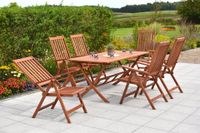 Vitoria Set 7tlg. Klapptisch