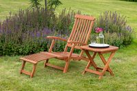 Deckchair Set 3tlg. Auflage, Klapphocker