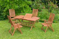 Cordoba Set 5tlg. Klappausziehtisch