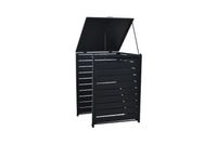 Mülltonnenabdeckung Anbau klein Aluminium mit Stahl