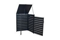 Mülltonnenabdeckung Anbau klein Aluminium mit Stahl