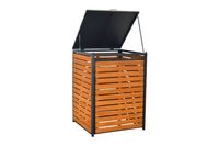 Mülltonnenabdeckung Basis klein Aluminium Akazie