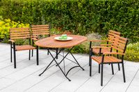 Schlossgarten Set 5tlg. Klapptisch oval