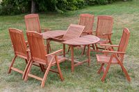 Gartenmöbelset Maracaibo Ausziehtisch oval