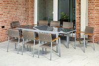 Silano Set 9tlg. Ausziehtisch