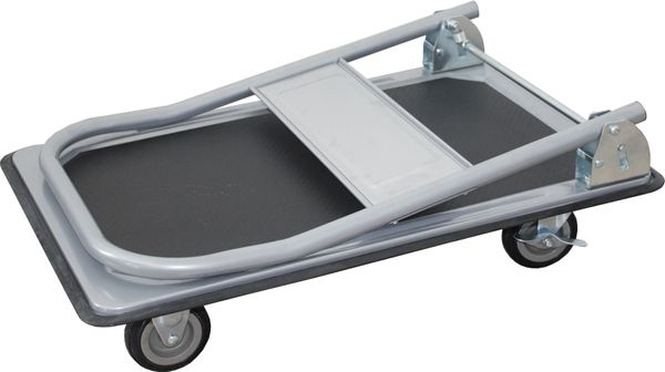 ProBauTec Plattformwagen, Tragkraft 150 kg, Farbe: anthrazit-grau-