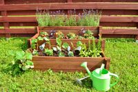 Stufenhochbeet aus Holz, Pflanzkasten