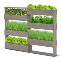 Vertikalbeet Riga Kräuterbeet Holz 7 Pflanzkästen