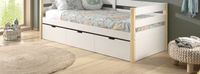 Unterbett Margrit auf Rollen 90 x 190 cm, MDF Weiß lackiert