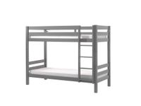 Etagen-Hochbett Pino 160 cm Höhe, Ausf. Kiefer massiv grau lackiert
