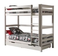 Etagen-Hochbett Pino 180 cm Höhe, Ausf. Kiefer massiv weiss lackiert