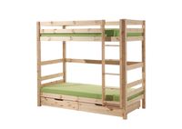 Etagen-Hochbett Pino 180 cm Höhe, Ausf. Kiefer massiv natur lackiert