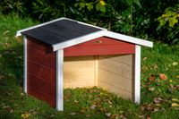 Mährobotergarage, Holz, rot