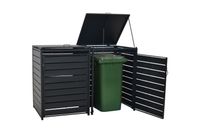Mülltonnenabdeckung Basis + Anbau groß Stahl