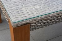 Geflechttisch mit Akazienbeinen 200x100 cm