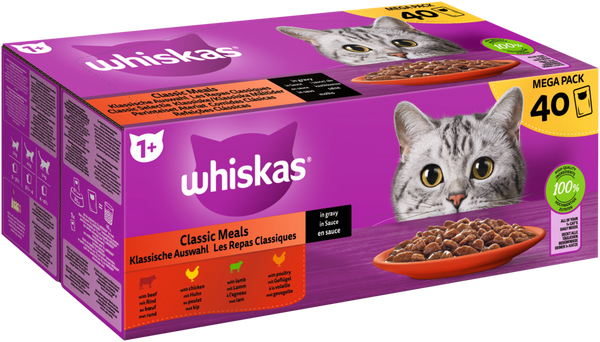 Portionsbeutel Multipack Mega Pack 1+ Klassische Auswahl in Sauce 40 x 85g