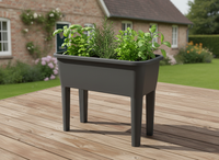 Garden 2 in 1 Hochbeet-Gewächshaus ca. 77 x 38,7 x 82 cm - Anthrazit