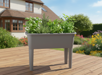 Garden 2 in 1 Hochbeet-Gewächshaus 77 x 38,7 x 82 cm - Grau 