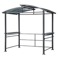 Grillpavillon mit Polycarbonatplatten ca. 240 x 150 x 235 cm - Anthrazit
