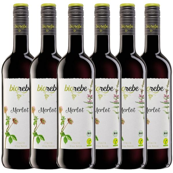 Bio Merlot trocken 0,75 l - 6er Karton