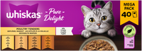 PURE DELIGHT Portionsbeutel Multipack Mega Pack Geflügel Ragout in Gelee 40 x 85g