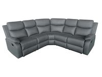Ecksofa mit verstellbare Relax- und Liegefunktion grau