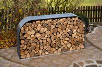 Westmann Stahl Kaminholzregal | anthrazit | 46x212x111 cm