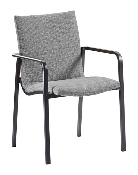 4x Dining-Sessel Positano anthrazit/hellgrau