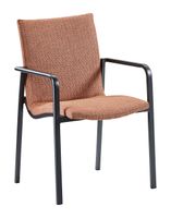 4x Dining-Sessel Positano anthrazit/terracotta