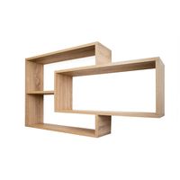 Wandregal Karo Schweberegal aus Holz Natur