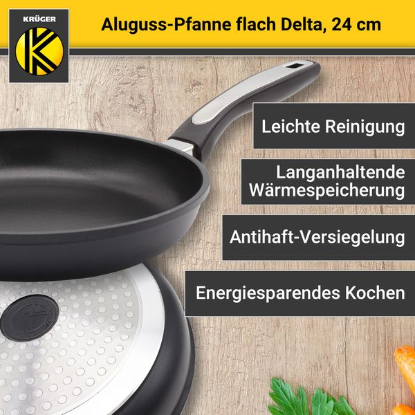 Aluguss Pfanne DELTA, 24 cm