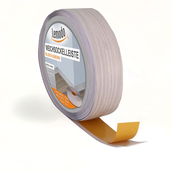 Weichsockelleiste esche-grau, 5m Rolle