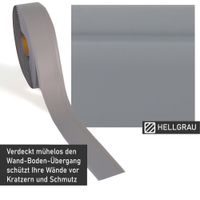 Weichsockelleiste hellgrau, 25m Rolle