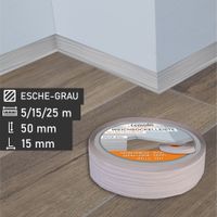 Weichsockelleiste esche-grau, 10m Rolle