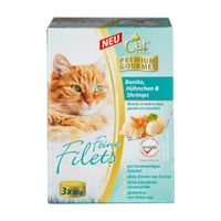 Feine Filets, Bonito, Hühnchen & Shrimps, 3 x 85 gr. - 6er Set