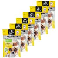 6 Kauknoten mit Hühnchen 6 cm, 100g - 6er Set
