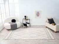 Teppich Moroccan Love, 160 cm x 230 cm, Farbe weiß, rechteckig, Florhöhe 19mm