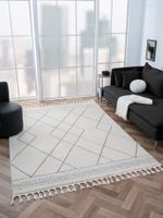 Teppich Moroccan Love, 190 cm x 240 cm, Farbe weiß, rechteckig, Florhöhe 19mm
