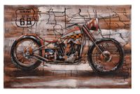 3D Metallbild Motorrad