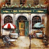 3D Metallbild English Pub