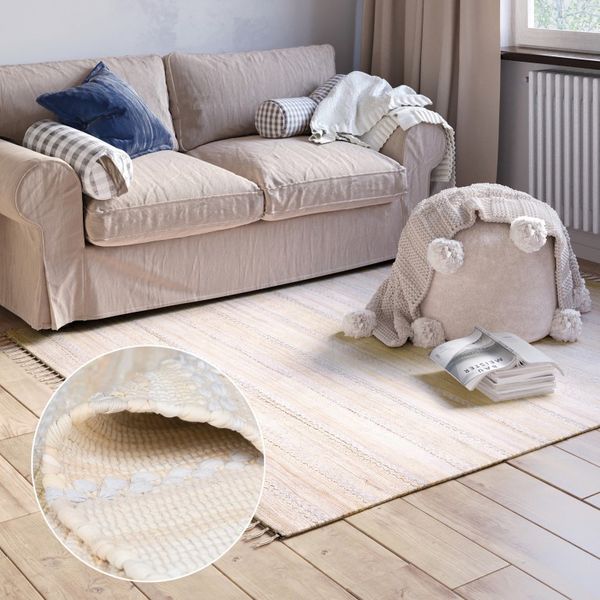 Teppich Salma 150cm x 80cm, Farbe Creme, rechteck