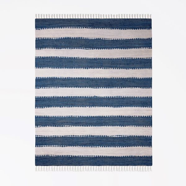 Teppich Zendo 200cm x 140cm, Farbe Blau, rechteck