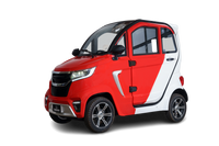 X8 – 2 kW, Blei-Gel-Akku, 45 oder 25 km/h rot-weiß - Elektrokabinenroller
