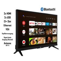 LT-24VAH3255 24 Zoll Fernseher / Android TV (HD Ready, HDR, Triple-Tuner, Smart TV, Bluetooth)