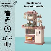 Kinderküche Jasmin Spielküche mit viel Zubehör Farbe Braun