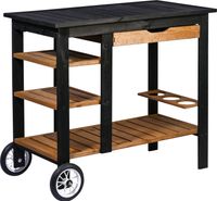 Garten Servierwagen Beistelltisch Serviertisch Trolley