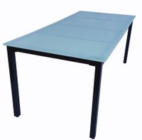 Aluminium Glas Gartentisch Esstisch Balkontisch Campingtisch Gartenmöbel Mattglas
