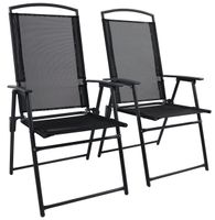 2er Set Metallgartenstuhl Anthrazit