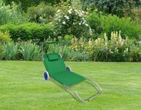 Gartenliege Sonnenliege rollbar Grün