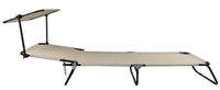 Sonnenliege Liegestuhl faltbar klappbar Balkonliege Dach Creme
